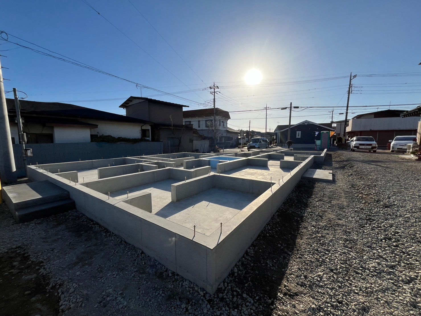 栃木県那須塩原市島方注文住宅新築工事基礎完成の写真